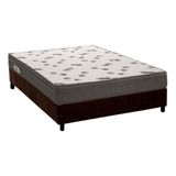 Cama Box Casal: Colchão D45 Ortobom Light+base Crc Suede Ma