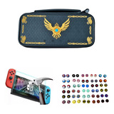 Estuche Nintendoswitch Edicion Monster Hunter+vidrio+2 Grips