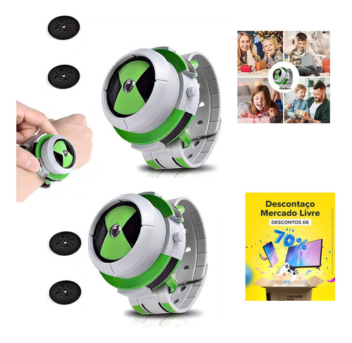 2pzs Juguete Reloj Proyector De Imágenes Niños Para Ben 10