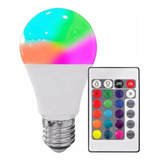 Lampara Led Bulbo 16 Colores Rgb Control Remoto