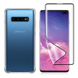 Kit Pelicula + Capa Case Para Samsung Galaxy S10 Plus