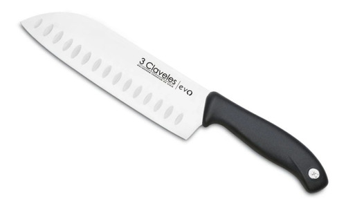 Cuchillo Tres Claveles # 1356 Santoku Alveolado Evo 18 Cms