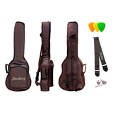 Bag Capa Almofadada P/ Violão Strinberg Baby Marrom + Alça