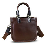 Genuine Leather Small Phone Bag Top Handle Handbag For Women