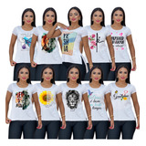 Kit 5 Blusa T Shirt Tapa Bumbum Dança Moda Evangélica