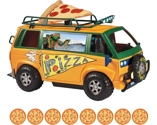 Tortugas Ninja Camioneta Juguete Disparador Pizza Tmnt Auto