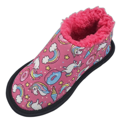 Pantufa Fechada Senza Spina Infantil Forrada Lã Quentinha