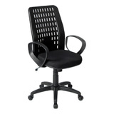 Silla De Escritorio De Outlet Planaria Ergonómica  Negra Con Tapizado De Marathon