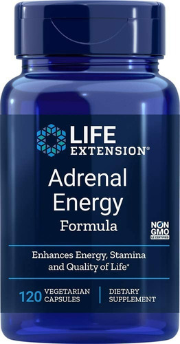 Life Extension Adrenal Energy Energía 120 Cápsulas Sabor Sin Sabor