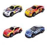 Kit 4 Carrinhos Fricção Metal Die-cast Modelo Corrida 