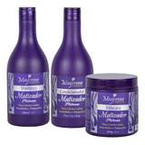 Kit Shampoo + Condicionador E Máscara Matizadora Platinum