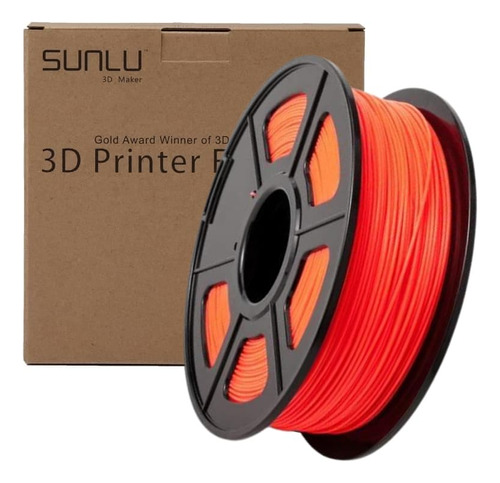 Filamento Pla Brilla En La Oscuridad Sunlu 1kg 1.75mm Rojo