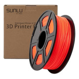 Filamento Pla Brilla En La Oscuridad Sunlu 1kg 1.75mm Rojo