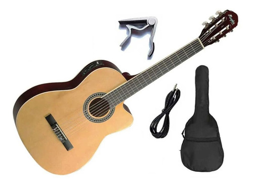 Violão Tagima Memphis Ac-60 Nylon Elétrico Capa Cabo Capo Nf