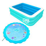 Pack Piscina 210x150x65cm 850l Y Water Play Rociadora