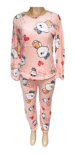 Pijama Afelpada Comoda Y Calientita De 2 Piezas
