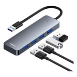 Hub Baseus 4 Em 1 / 4 Portas Usb 3.0 De 5gbps