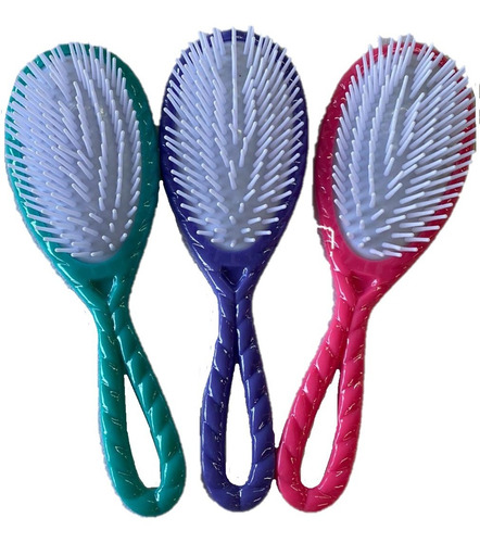 Cepillo Peine Plastico Con Espejo Peinado Brushing