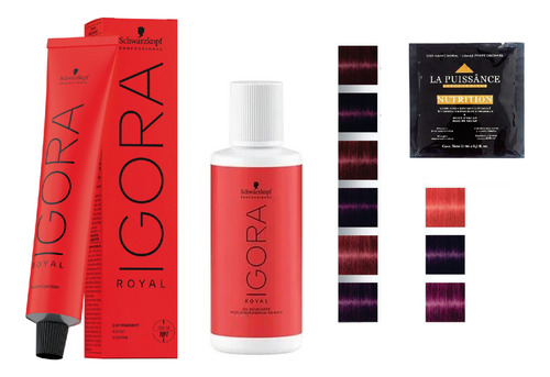 Igora Royal Rojo Violeta + Oxidante 60ml+ Mascara Hidratante