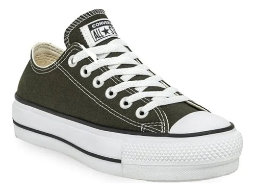 Zapatilla Converse Plataforma Ct All Star Ox Negra #&