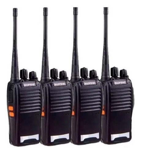 Kit 4 Radios Profissional Comunicador Walktalk Baofeng 12km