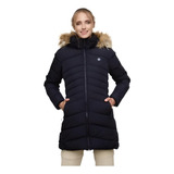 Parka Mujer Mountain Gear Termica Impermeable W Long W22 Ngr