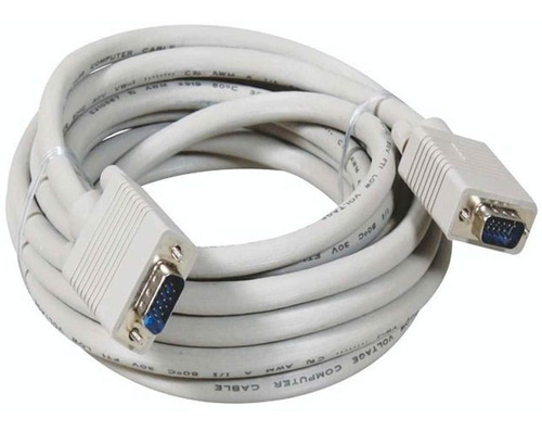 Cable Vga M/m Puresonic Blanco 20 Metros C/filtro Reforzado