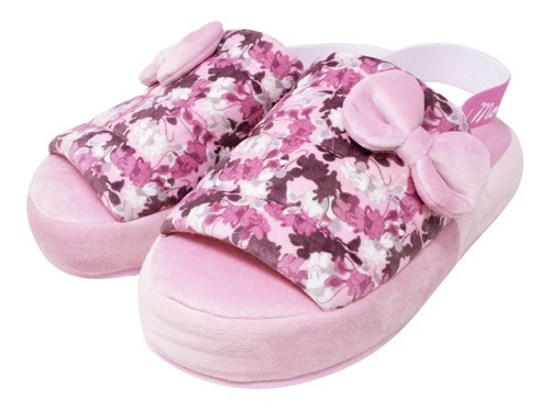 Pantufla Puff Disney Minnie Mouse Color Rosa Para Dama