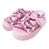 Pantufla Puff Disney Minnie Mouse Color Rosa Para Dama