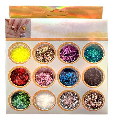 Kit Glitter Flocado Unha Encapsulada Gel Decoração Nail Art