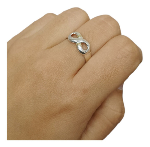 Anillo Plata 925 Oro Mujer Infinito Regalo San Valentin