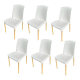 Sillas De Comedor Plastico Patas De Madera Galana Pack 6