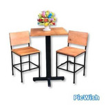 Conjunto Bistrô Mesa Com 2 Banco Industrial Ferro Madeira Cor Da Tampa Peroba Cor Dos Pés Preto