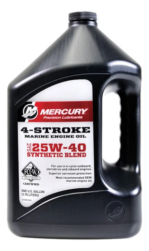 Aceite De Motor Mercury 25w40 4t Sintetico X4lts.