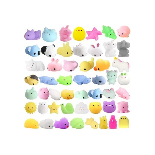 30 Squishy Mochi Animals Antiestres Random Souvenir 3cm 