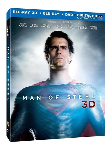 Blu Ray 3d Superman Man Of Steel Dvd Original