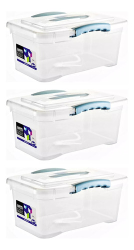 Pack 3 Cajas Organizadora 6 Litros 33x22x15cm Wenbox | Wenco