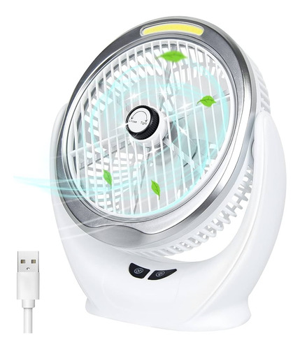 Ventilador Recargable Con Luz Led Yt-m2031