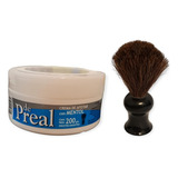 Crema De Afeitar De Preal 200g + Brocha Afeitado Barba