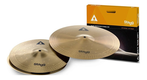 Set Platillos Stagg Axaset Hi Hat 13 Crash 16 Musica Pilar