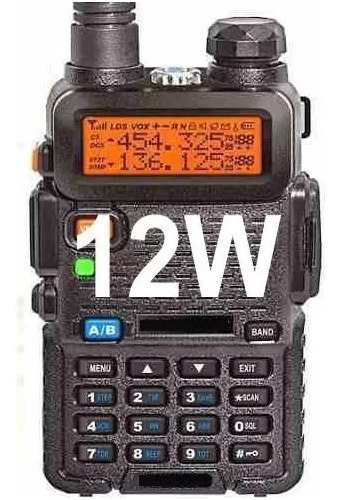 Rádio Comunicador Ht 12w Dual Band Uhf Vhf Uv-5r Fm Ptt Fone