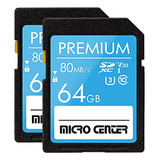 Tarjeta Sdxc Premium De 64 Gb, Paquete De 2 Unidades De Micr