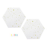 Tablero De Fieltro Hexagon Decor, 2 Unidades