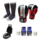 Oferta,kit Boxeo-kick, Unisex, Guantes+tbiales+bucal+vendas