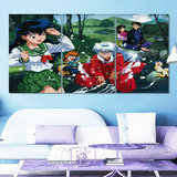 3 Cuadros Metalicos Inuyasha Retro Anime 120x60cm Lamina