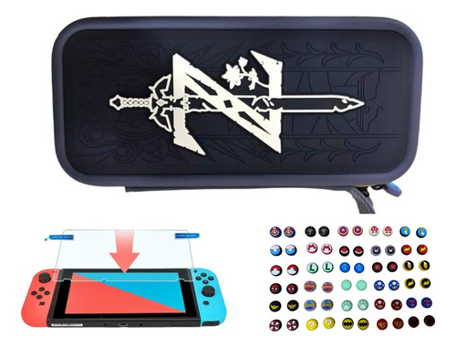 Estuche Nintendo Switch Edicion Espada Zelda+ Vidrio+ 2grips