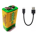 Bateria 9v Litio Recargable Usb 1200mah + Cable Usb De Carga