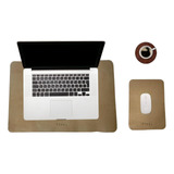 Kit Deskpad Gamer 50x30cm + Mousepad + Brinde Couro Legítimo