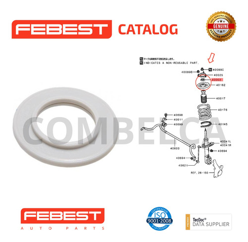 Rodamiento Base Amortiguador Mitsubishi Lancer Touring 06-12 Foto 2