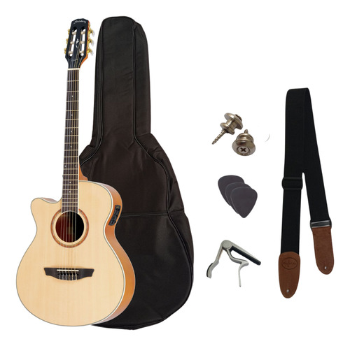 Kit Violão Nylon Strinberg Ve30c Eletroacústico